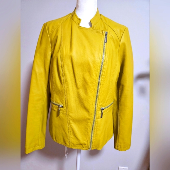 Alfani lime color non leather jacket small - Picture 1 of 9